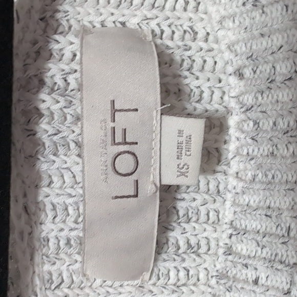 Loft Gray and Cream Sweater - Picture 3 of 6